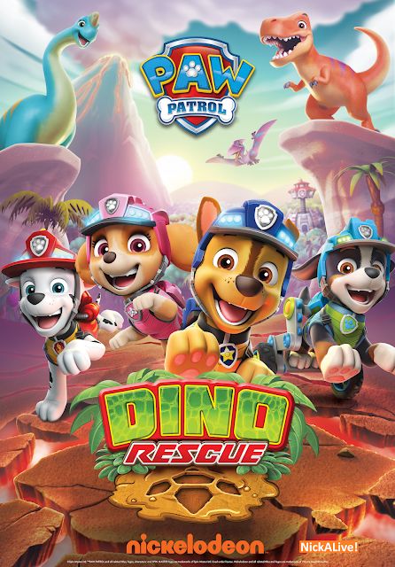 the poster for paw patrol dino rescue