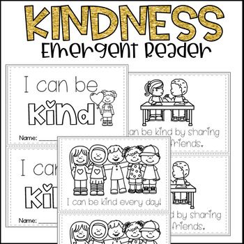 Teach kindness with this emergent reader! Students will love reading about different ways to be kind. This is also good review for the sight word "can." Check out my kindness poster and recording sheet as well! Get them all in this bundle!If you enjoy this I would truly appreciate a review! Thank you!Keywords: Kindness activities, kindness book, kindness mini book, kindness center Kindness Club Activities For Kids, Teaching Kindness To Preschoolers, Kindness Activities Preschool, K3 Activities, Friendship Activities Preschool, Emergent Readers Free, Kindness Activities For Kids, Ece Activities, Kindness Poster