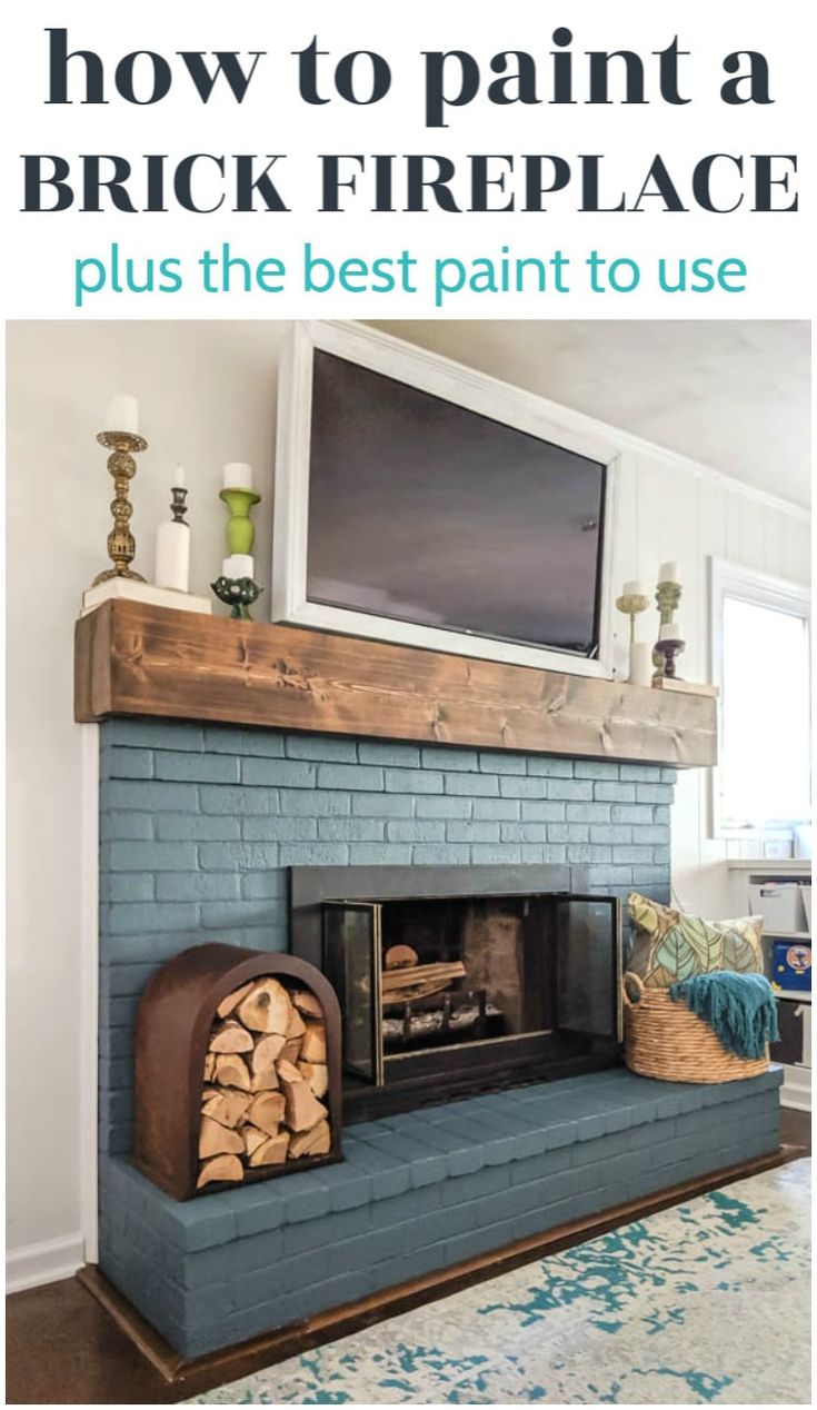 a fireplace with the words how to build a brick fireplace makeover on top and below