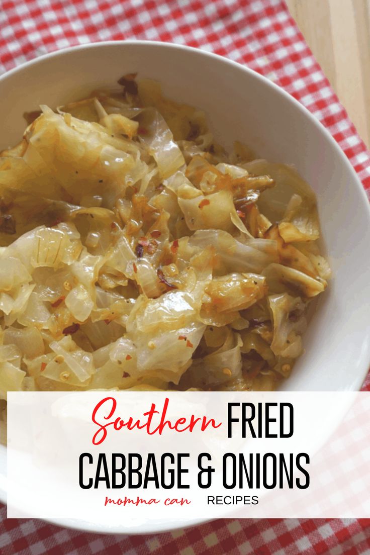 Southern Fried cabbage and onions is a simple side dish that is a must have in your dinner recipe box. Make this recipe vegan using olive oil and no bacon! The red pepper flakes give it an extra zip and make the dish extra pretty. Grab this recipe and make it tonight for supper! How To Fry Cabbage Recipes, Fried Cabbage And Onions Recipes, Cabbage Onion Recipe, Fried Cabbage And Onions, How Do You Cook Cabbage, Cabbage And Onion Recipes, Cabbage And Onions Sauteed, Sauteed Cabbage And Onions, Pan Fried Cabbage Recipes