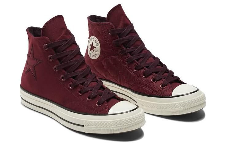 A04279C Stitched Converse, Hightop Shoes, Cool Converse, Maroon Converse, Red Chucks, Red Converse, Black Converse, Stunning Shoes, Cute Sneakers