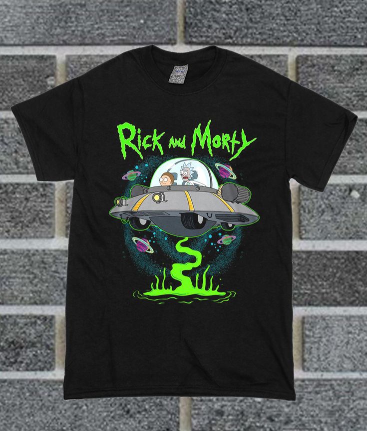 Rick And Morty UFO Big T Shirt, This t-shirt is Made To Order, one by one printed so we can control the quality. Rick And Morty Merch, Big T Shirt, Big Tshirt, Hand Painted Shoes, Graphic Tshirt Design, Aesthetic Shirts, Home T Shirts, Rick And Morty, One By One