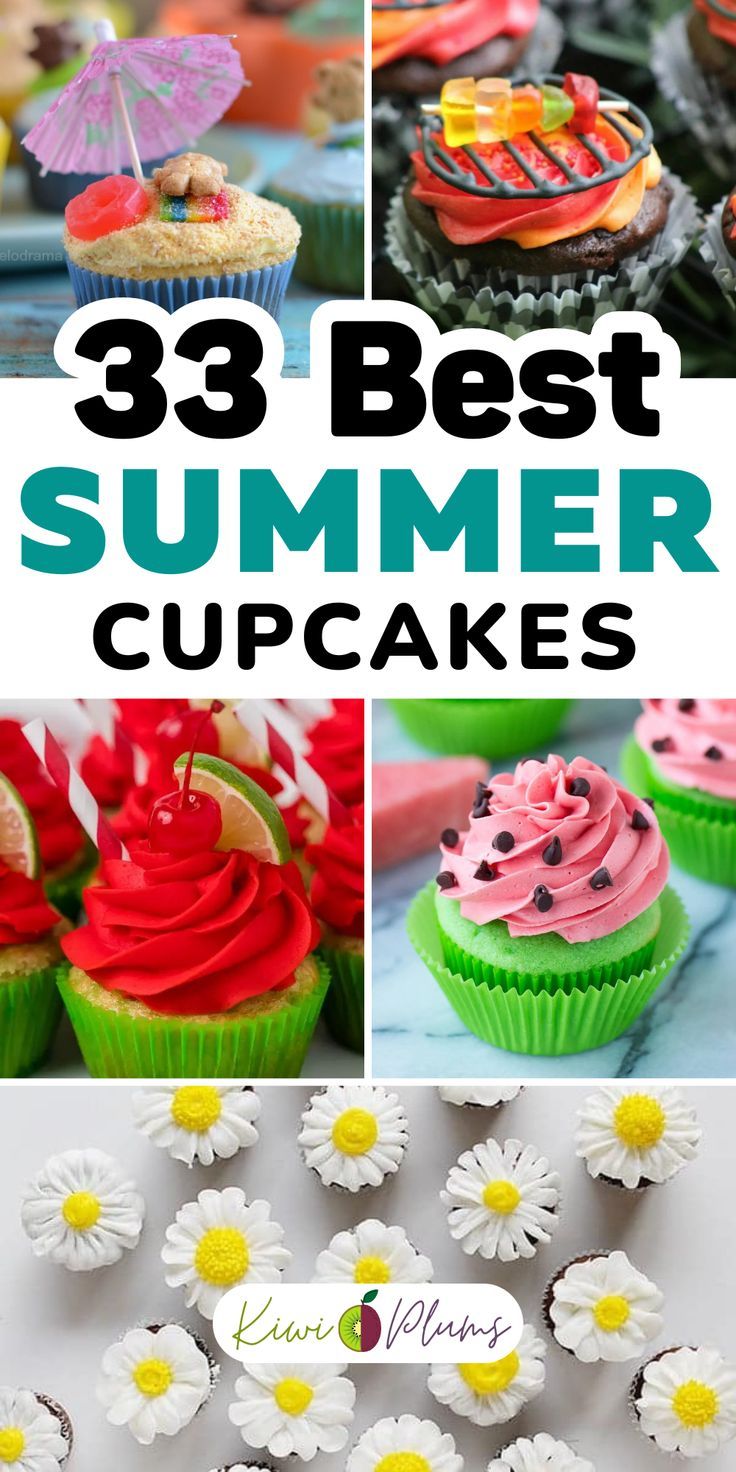 Indulge in these refreshing summer cupcakes. From fruity favorites like lemon cupcakes and strawberry cupcakes to beach-themed cupcakes and tropical cupcakes, these summer desserts are perfect for your summer parties and gatherings. Get creative with cupcake decorations and turn your summer treats into a visual delight. These refreshing and fun summer cupcake ideas will be the highlight of the event. Try these easy-to-make tropical desserts and make your summer dinner party even more memorable. Summer Cupcake Ideas, Beach Party Cupcakes, Citrus Cupcakes, Summer Themed Cupcakes, Summer Cupcake, Beach Theme Cupcakes, Cupcakes Lemon, Penguin Cupcakes, Tropical Cupcakes