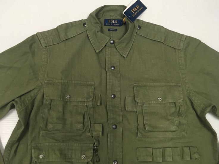 Polo Ralph Lauren Military Army Herringbone Utility Fishing Hunting Shirt Jacket | eBay Military Army, Hunting Shirts, Herringbone Pattern, Hunting Fishing, Full Sleeve, Herringbone, Shirt Jacket, Hunting, Polo Ralph Lauren