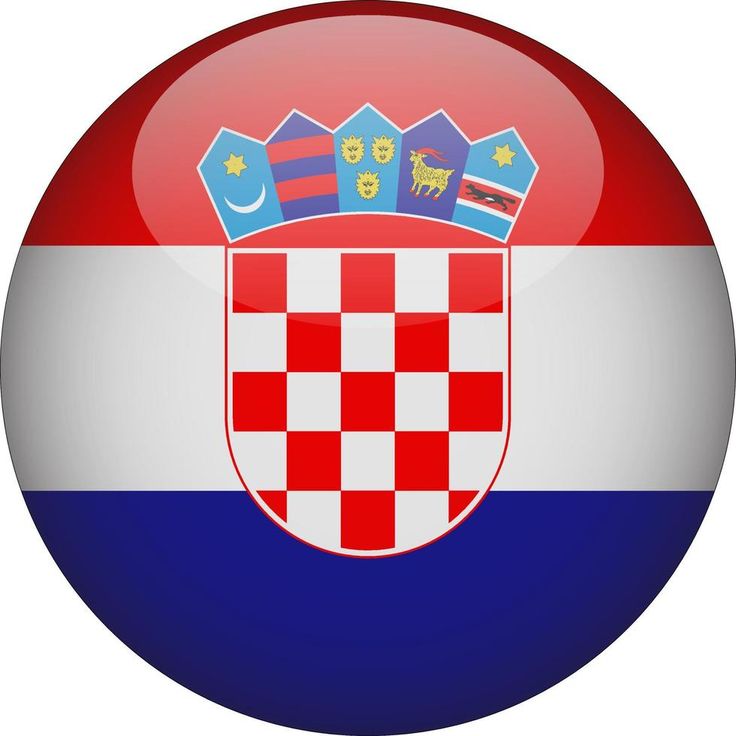 the flag of croatia is depicted on a round button with white and blue stripes,