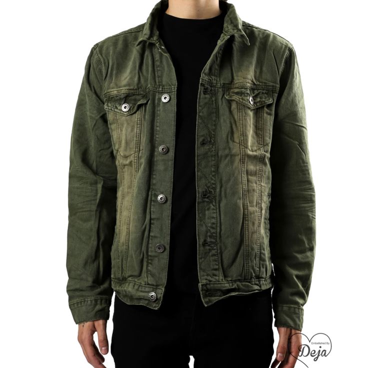 Distressed Jean Jacket Color: sand, military olive Material: 75% cotton and 25% polyester Size: L - 2XL Style: unisex distressed jean jacket Trendy Khaki Utility Jacket For Streetwear, Casual Washed Utility Jacket For Streetwear, Khaki Denim Jacket With Pockets For Streetwear, Khaki Denim Jacket For Streetwear, Urban Ripped Cotton Outerwear, Rugged Cotton Utility Jacket For Streetwear, Olive Utility Jacket For Fall Streetwear, Khaki Denim Jacket For Winter Streetwear, Winter Streetwear Khaki Denim Jacket