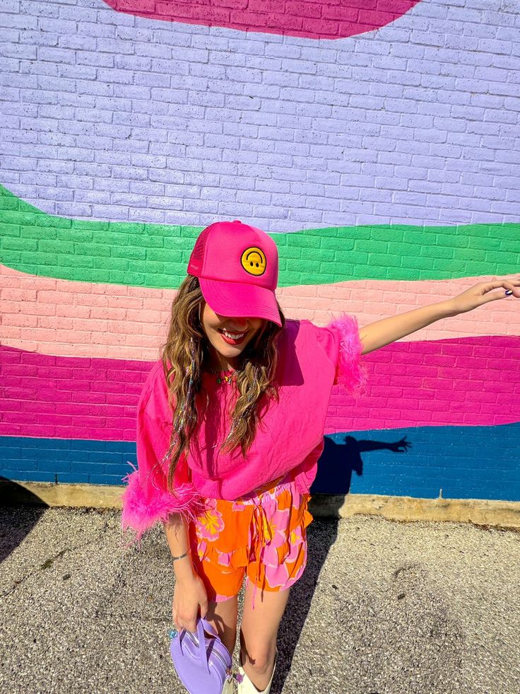 Keep the sun out of your face this summer while also looking stylish!! This bright pink hat is perfect for the beach, running errands, or to add a pop of color to your outfit!! Add another smiley accessory! Layered Smiley Necklace https://www.aspynandivy.com/products/layered-smile-necklace?_pos=1&_sid=bbf52c6cc&_ss=r Fun Pink Sun Hat One Size, Casual Pink Sun Hat For Vacation, Trendy Pink Adjustable Sun Hat, Playful Pink One Size Fits Most Sun Hat, Pink Fun Sun Hat For Beach Season, Fun Pink Sun Hat For Vacation, Pink Sun Hat For Beach Festival, Fun Sun Hat For Vacation, Summer Pink Hat With Uv Protection