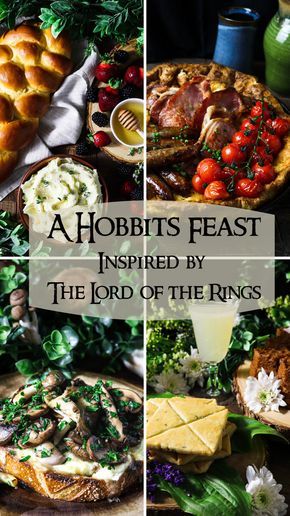 the lord of the rings feast with bread and vegetables