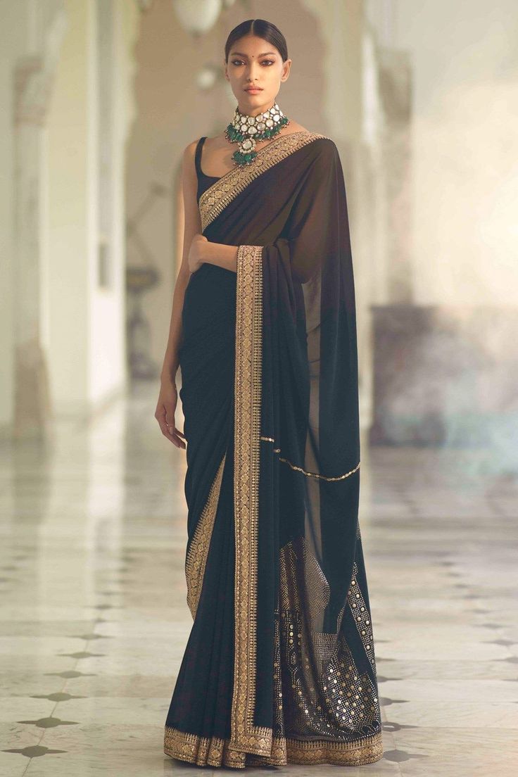 Shourya Singhania - The 26-year-old heir of a multi-million dollar co… #romance #Romance #amreading #books #wattpad Black Sari, Bengali Saree, Indian Sari Dress, Sari Dress, Traditional Indian Dress, Indian Fashion Saree, Saree Designs Party Wear, Traditional Indian Outfits, Saree Trends