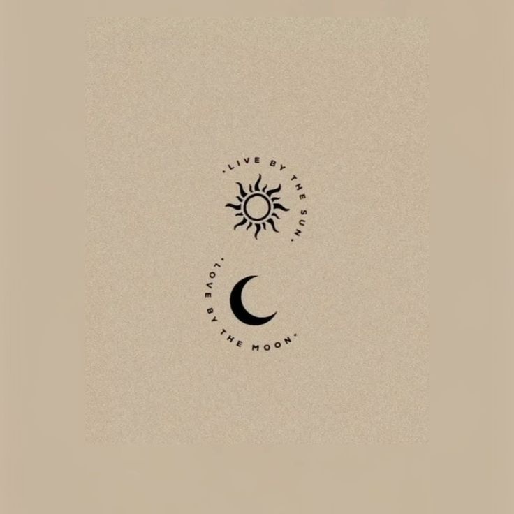 the sun and moon are depicted in this minimalistic illustration