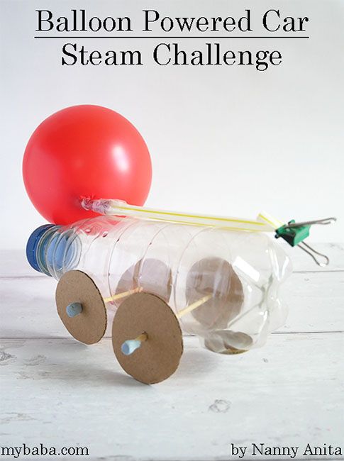 balloon powered car steam challenge for kids