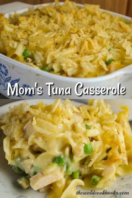 this is an image of mom's tuna casserole