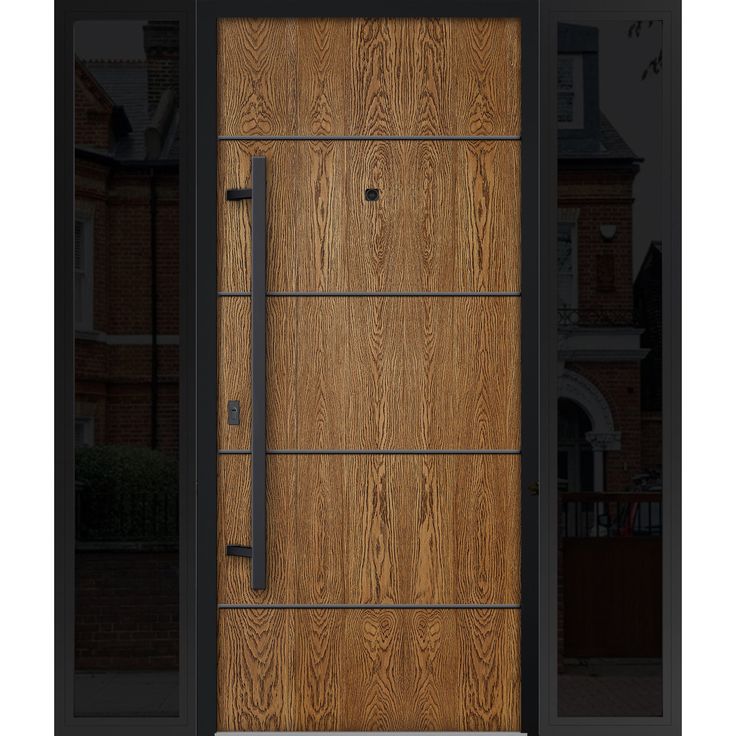 You'll love the VDomDoors 6683 36'' x 80'' Front Entry Doors at Wayfair - Great Deals on all products with Free Shipping on most stuff, even the big stuff. Exterior Entrance Doors, Exterior Windows, Types Of Steel, Modern Front Door, Front Entry Doors, Steel Door, Personal Belongings, Windows Exterior, In Construction