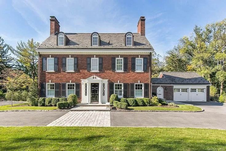 1923 Colonial house in Scarsdale, New York Scarsdale New York, Colonial Exterior, Colonial House, Old Houses, House For Sale, House Plans, Built In, Dream House, Farmhouse