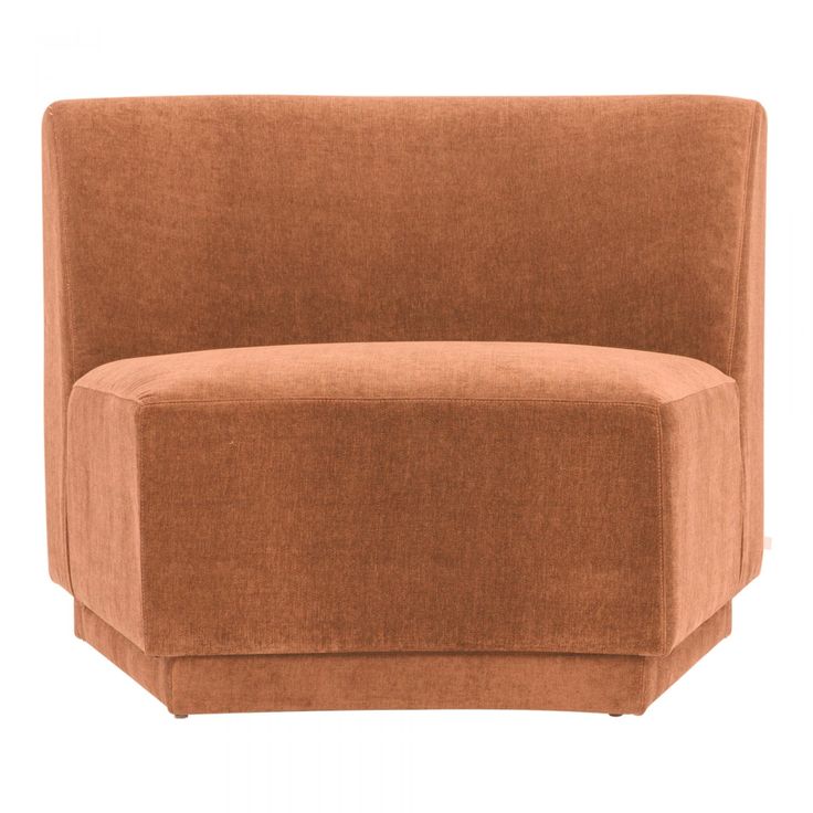 Yoon Slipper Chair Rust SKU: JM-1020-06 Darling, you're different, and we love it! A keen scene space-wise, this dreamy modular sofa is just as unique as you are. Yoon is a velvet cloud of furniture, ready to float happily through your space and elevate the everyday. Its two-seat sofa features a deep seat with a low backrest, offering exceptional relaxation, while its comforting curves embrace a mellow, blissed-out shape. Yoon's velvety smooth upholstery blends seamlessly into versatile living a White Upholstery, Upholstery Foam, Modular Sectional, Burke Decor, Dresser As Nightstand, Modular Sofa, Slipper Chair, Modern Materials, Living Room Chairs