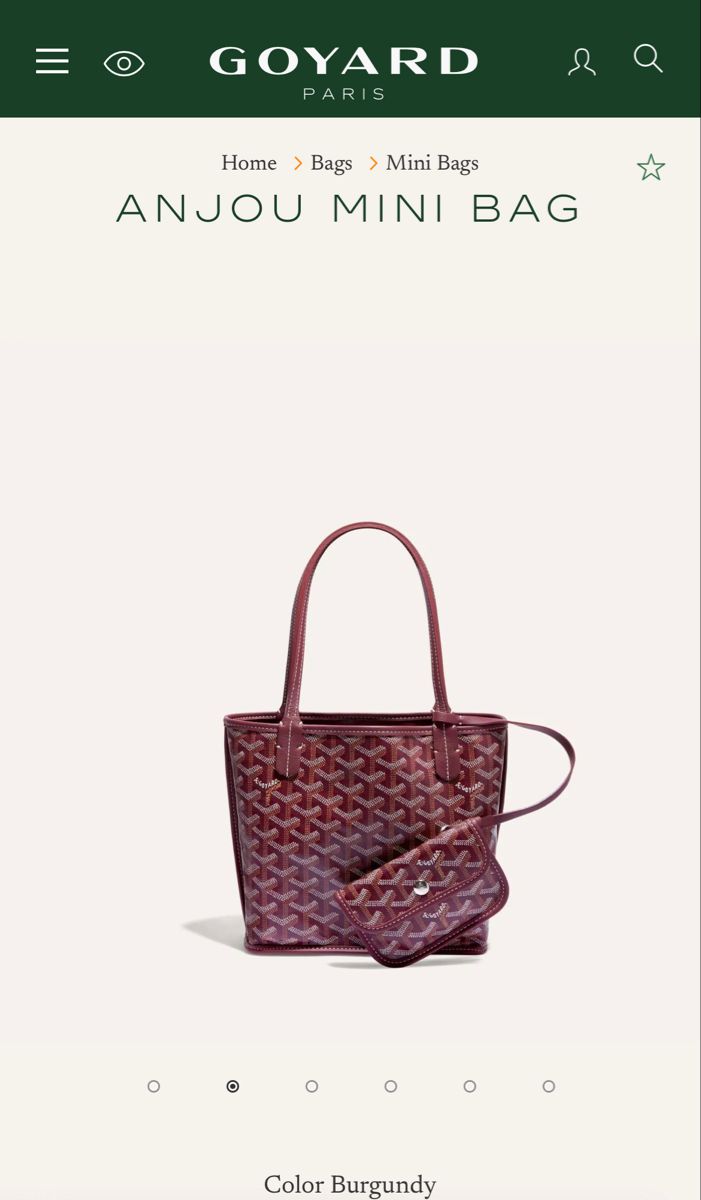 Burgundy Aesthetic, Goyard Tote Bag, Goyard Tote, Paris Home, Mini Tote, Mini Bag, Tote Bag, Quick Saves, Color