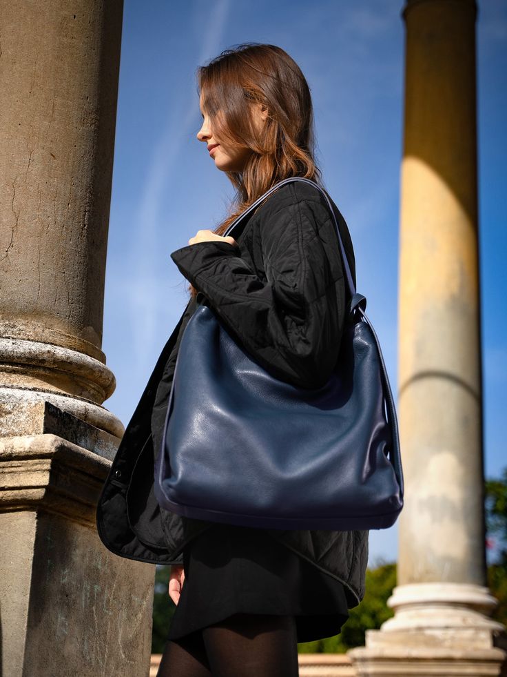 Two versatile bags in one, The Laura exemplifies how true Italian craftsmanship never ignores functionality. The relaxed, roomy shape—featuring two interior pockets—fits your laptop, wallet, cosmetic bag, water bottle, and more little essentials. Simply slide the straps to transform it from shoulder bag to backpack and back again. It’s my go-to travel bag. Modern On-the-go Backpack Shoulder Bag, Versatile Business Bucket Bag, Versatile Business Bucket Bag With Removable Pouch, Modern Leather Backpack With Large Capacity, Modern Bucket Bag Backpack With Detachable Strap, Versatile Large Capacity Leather Backpack For Everyday, Elegant Large Capacity Everyday Backpack, Modern Bucket Backpack Bag For Everyday Use, Modern Everyday Bucket Backpack Bag