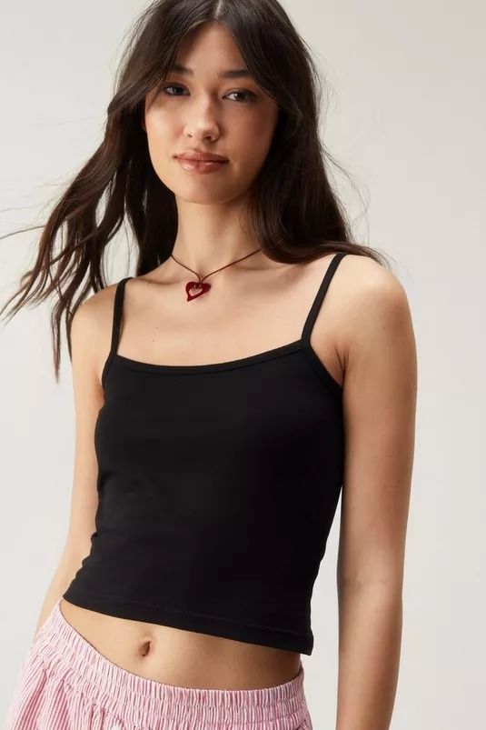 Skinny Strap Vest | Nasty Gal Trendy Stretch Tank Top, Casual Camisole Tank Top With Straps, Casual Cami Vest With Built-in Bra, Casual Spaghetti Strap Tank Top, Casual Stretch Tank Top With Straps, Casual Stretch Tank Top, Casual Cami Vest With Adjustable Straps, Casual Seamless Camisole Vest, Casual Summer Vest With Built-in Bra