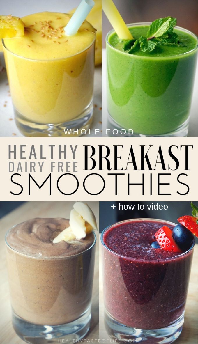 healthy breakfast smoothies that are ready to be eaten