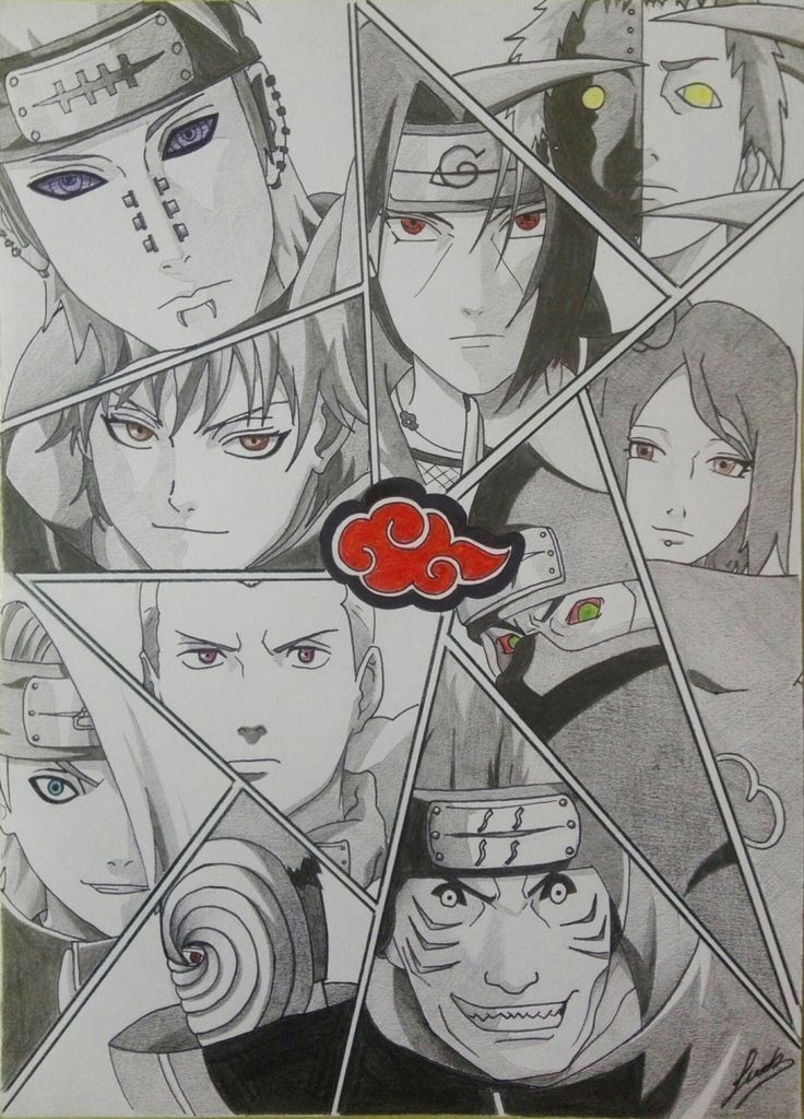 an image of some anime characters with their faces in the middle and one eye open