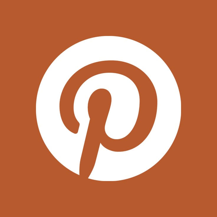 an orange and white pin logo with the letter p in it's middle corner