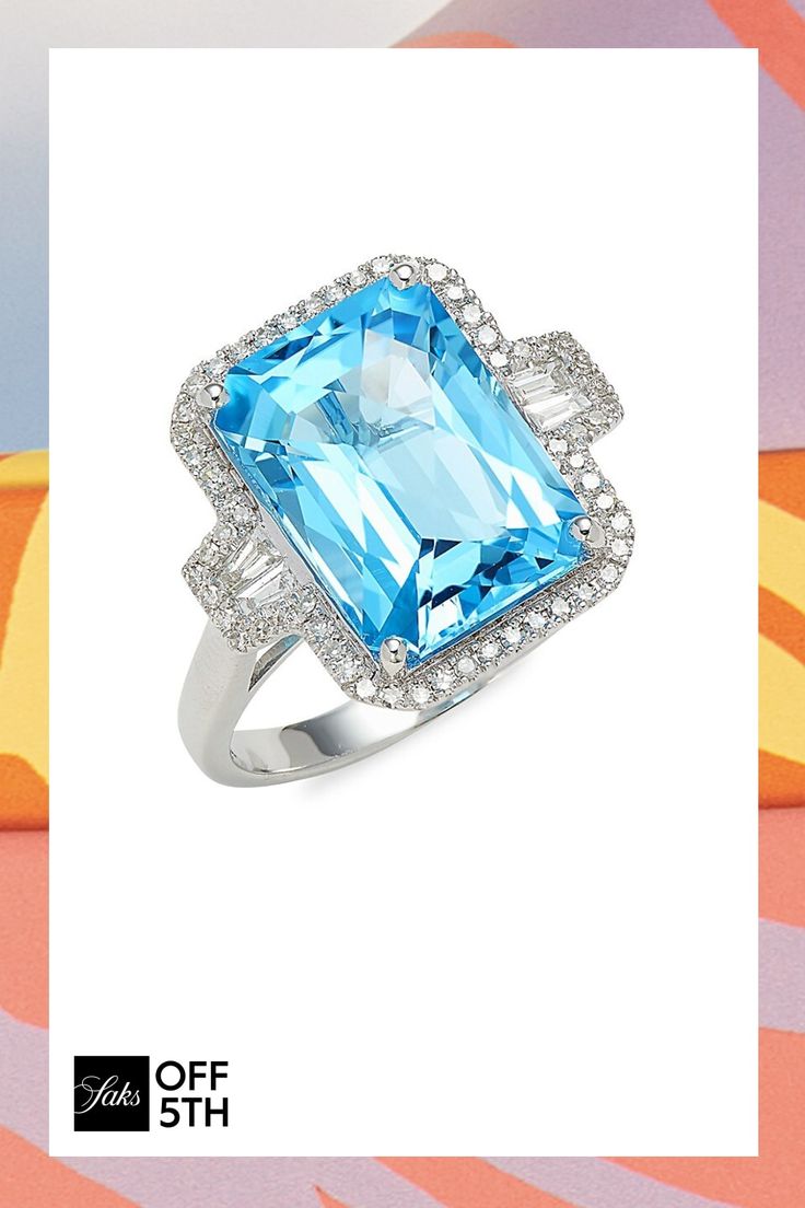 Timeless 14k White Gold Ring Adorned With Blue Topaz Stone And Diamond Pavé. Blue Topaz, 8.35 Tcw Diamond, 0.31 Tcw 14k White Gold Slip-On Made In Usa Size Width, About 0.65" Click Here For A Guide To Jewelry & Watches. Center Core - Jewelry Trunk > Saks Off 5th > Barneys Warehouse. Effy. Size: 7. Effy Rings, Mixed Metal Bracelets, Opal Diamond Ring, Green Amethyst Ring, Gold Topaz, Ruby Diamond Rings, Pink Sapphire Ring, Pave Diamond Ring, Blue Topaz Stone