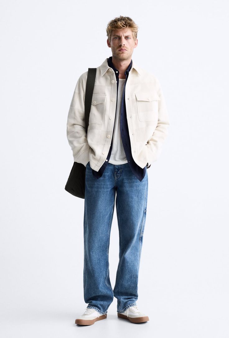 Jacket Outfit Men, Trendy Boy Outfits, Outfits Hombre, Jacket Outfit, Men Street, Zara United States, Mens Street Style, Lapel Collar, Jacket Outfits