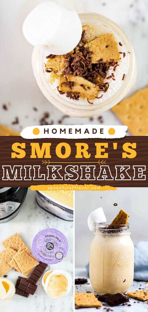 S’mores Milkshake S’mores Milkshake Recipe, S’more Milkshake, S’mores Drink Recipe, S’mores Milkshake, Campfire Milkshake, S’mores Drink, Smores Milkshake, Homemade Milkshake Recipe, Homemade Smores