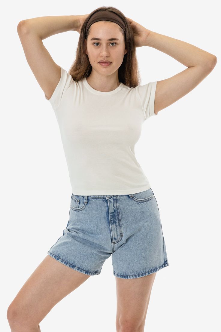 This versatile t-shirt is made of our 1x1 combed cotton baby rib and has been garment dyed to match our bestselling styles. This top has a feminine cut with cap sleeves and a crew neckline finished with tasteful binding. Semi-fitted with a flattering mid-length cut. This 100% cotton has been garment dyed and is shrink-free! Made in the USA with US-grown cotton by workers earning fair wages. This item is a garment dye product. Garment dye items can be distinguished by “GD” at the end of their sty Basic Everyday Cap Sleeve Tops, Basic Cap Sleeve Tops For Everyday, Everyday Cotton Cap Sleeve Tops, Basic Cap Sleeve Cotton Top, Fitted Basic Cotton Muscle Tee, Stretch Cotton T-shirt With Cap Sleeves, Stretch Cotton Cap Sleeve T-shirt, Casual Solid Cap Sleeve T-shirt, Basic Fitted Muscle Tee For Everyday