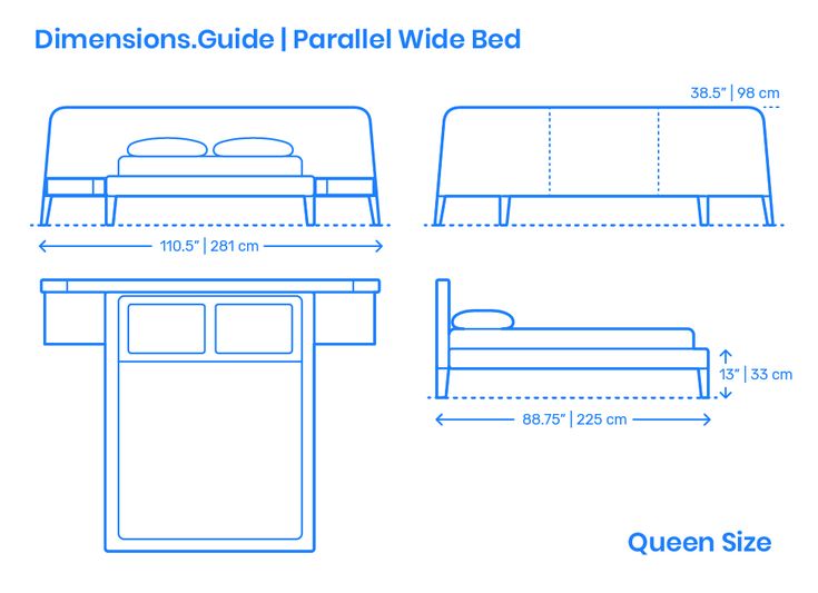 the dimensions guide for a bed