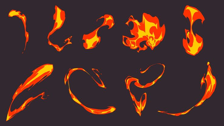 the numbers are made up of fire and flames on a black background, with different shapes