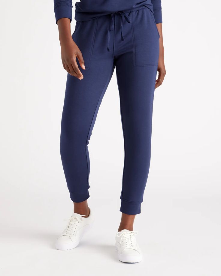 SuperSoft Fleece Pants Navy Blue Joggers Outfit Women, Navy Blue Joggers Outfit, Blue Joggers Outfit Women, Blue Joggers Outfit, Joggers Outfit Women, Blue Joggers, Fleece Sweatpants, Wide Leg Linen Pants, Fashion Joggers