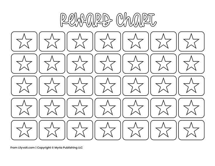 a reward chart with stars on it