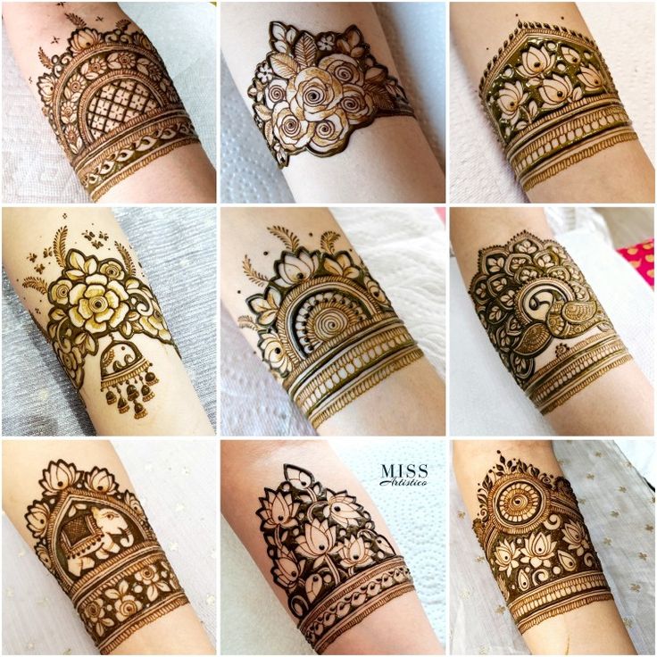 hendi designs for the brides to use on their hands and feet, all in different