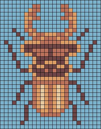 a cross stitch pattern with an image of a giraffe's head on it