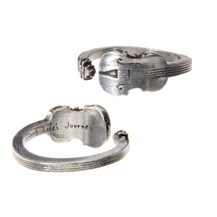 The Violin Inspire Ring  Music is the Universal Language Great gift for Violinists, Musicians, Music Lovers, Music Teachers Adjustable Cuff Style Pewter ring - One size fits most Enjoy a free gift with this purchase! We will send you a music charm on a key chain - keep for yourself or gift it to any music lover! In typical Whitney Howard Design fashion, we've taken a great looking piece of jewelry and created a daily reminder of the life you want to live.   - New brushed finish - Recycled lead-f Orchestra Instruments, Ideas For Rings, Music Note Ring, Brass Music, Pewter Ring, Violin Players, Violin Strings, Expensive Rings, Drummer Gifts