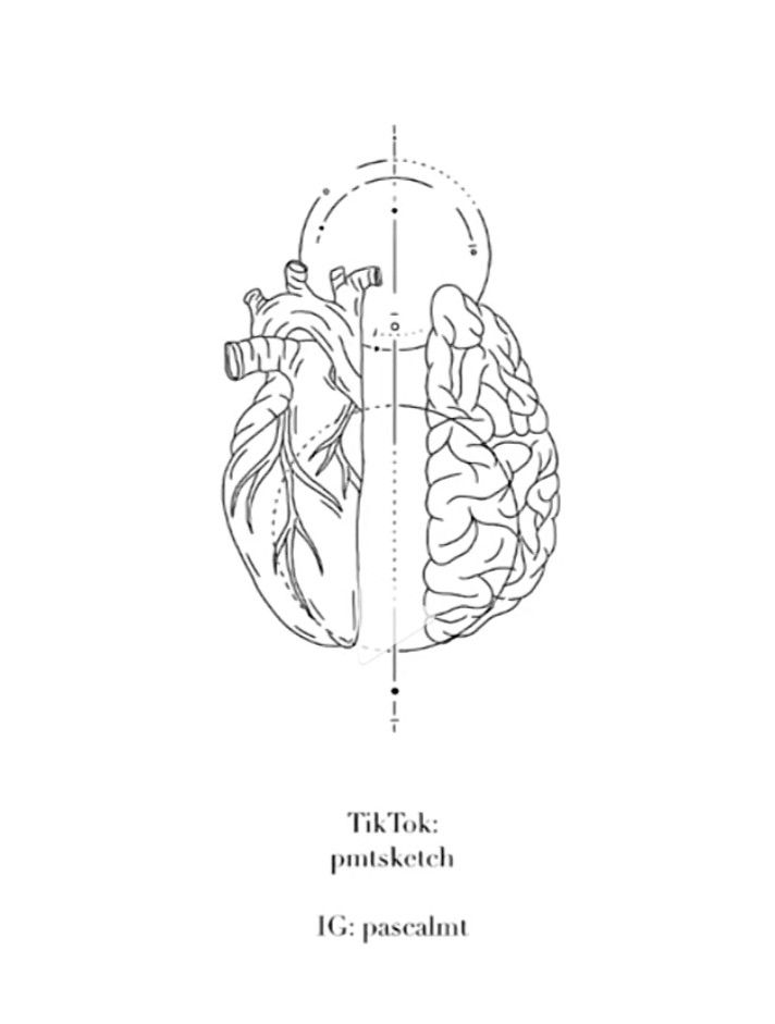 an image of the inside of a human heart, with two sections labeled in black and white