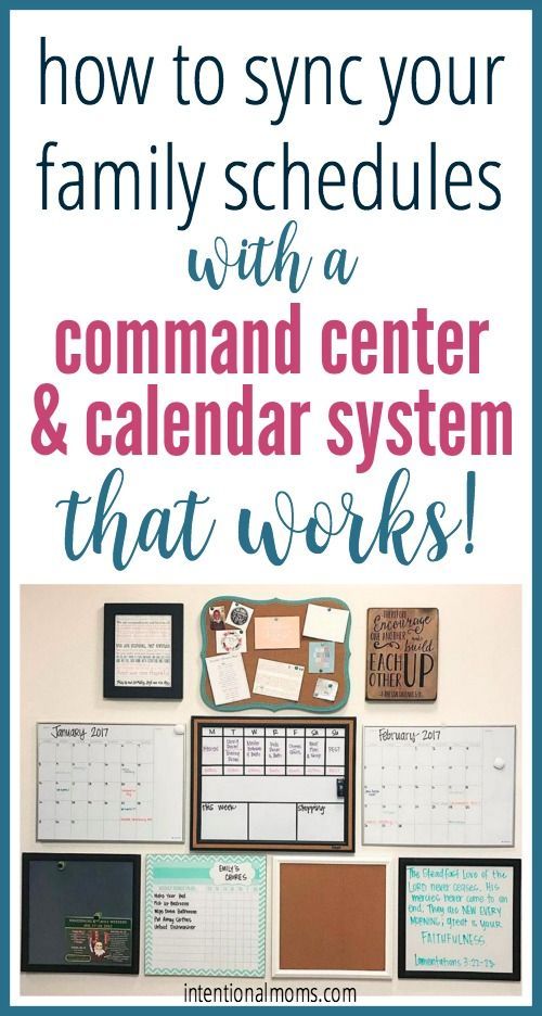 the command center and calendar system that works for families to sync their family schedules with