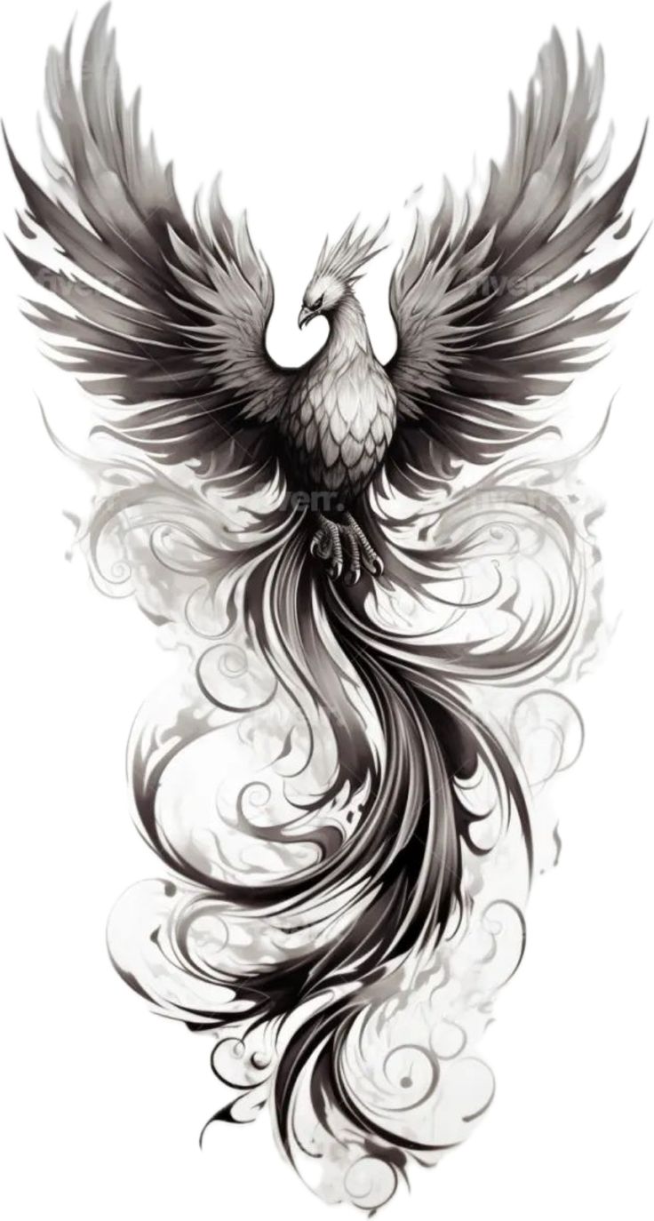 an eagle tattoo design on a white background