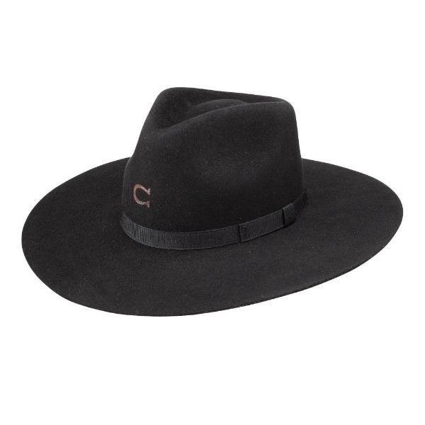 This black rancher hat is made of superior fine felt wool and its allure goes beyond its exclusive design. It comes in a distressed black color featuring a stiff brim and a pinchfront crown. The hat grabs attention with an embellished, studded band with a silver and turquoise concho on the side. Perfect if you love the Charlie One Horse Hats, Country Hats, Rancher Hat, Western Hat, Felt Wool, Love Hat, Western Hats, Cowgirl Hats, Horse Girl