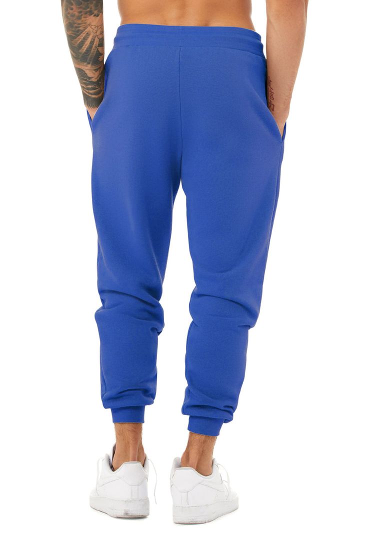 The Original Fleece Jogger – Farm Brand USA Comfortable Fleece Sweatpants With Side Pockets, Blue Sweatpants With Ribbed Waistband For Jogging, Winter Fleece Joggers With Side Pockets, Comfortable Fleece Activewear With Pockets, Winter Athleisure Joggers With Side Pockets, Fleece Joggers With Comfort Waistband For Winter, Winter Fleece Joggers With Comfort Waistband, Sporty Fleece Sweats With Side Pockets, Fleece Joggers With Side Pockets And Relaxed Fit