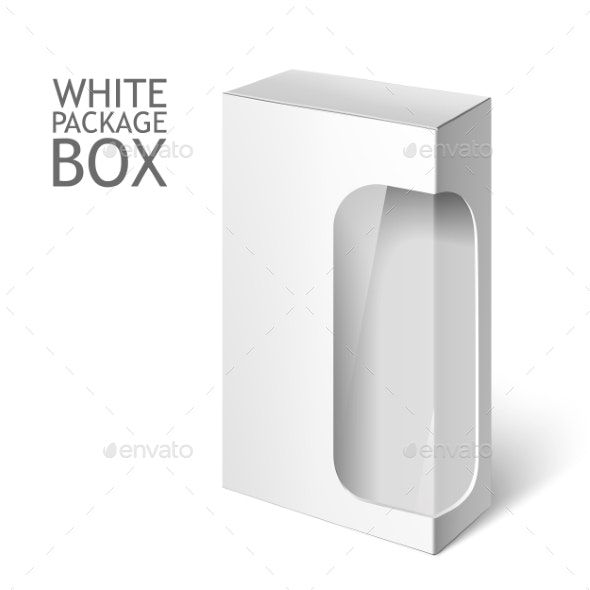 an open white package box on a white background - miscellaneous objects / objects 3d renderings