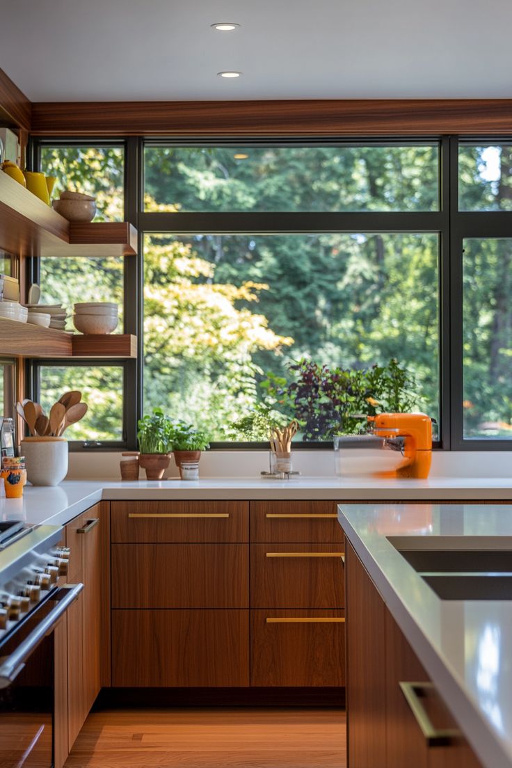 the kitchen is clean and ready for us to use in the day or night time