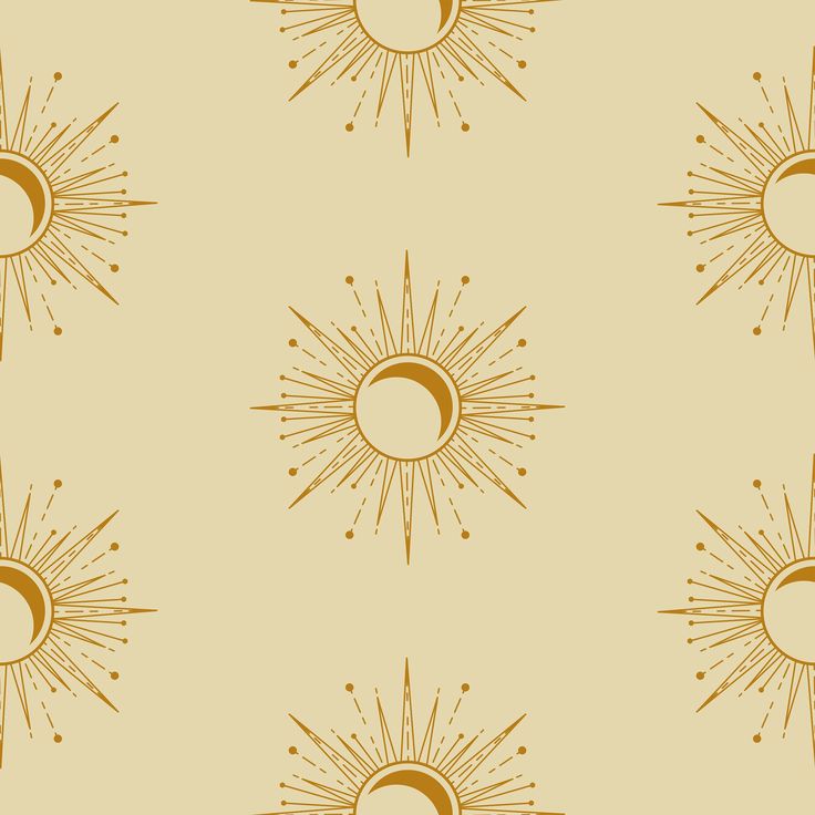 the sun and moon are depicted in this pattern