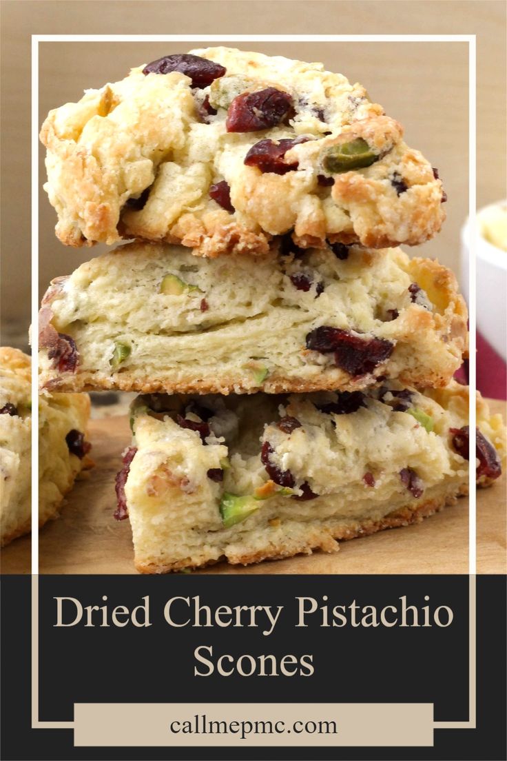 Dried Cherry Pistachio Scones Recipes With Candied Cherries, Dried Sweet Cherries Recipe, Dried Fruit Scones, Recipes For Dried Cherries, Pistachio Cherry Cookies, Dried Cherries Recipes, Recipe Using Dried Cherries, Dried Cherry Cookies, Colourful Recipes