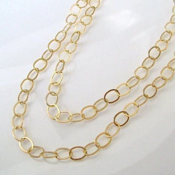 "These flat, shiny Gold Filled oval links measure 8.8x6.6mmm, with an 8x3mm gold filled lobster clasp attached. This chain looks much more expensive than it is, and would look great layered with others. Get any length you'd like! Stering Silver Oval Chain: http://www.etsy.com/listing/72319957/60-inch-sterling-silver-with-lobster MADE IN THE USA Happy Etsians ( : \"This necklace is perfect. Just what I wanted. It looks like a very expensive necklace. And the shipping is lightning fast. Thanks!\" Expensive Necklaces, Gold Link Necklace, Gold Link, Layered Chains, Gold Filled Jewelry, Link Necklace, Austin Tx, Spring Rings, Sterling Silver Chains