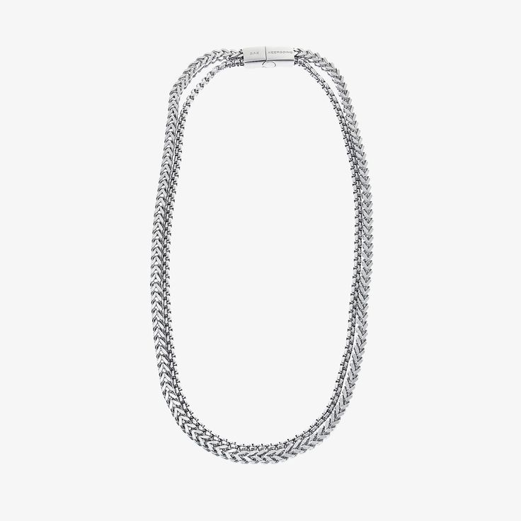 Circumference: 21cm (inclusive)-50cm (inclusive) Pendant material: titanium steel Metal Double Chain Layered Necklace, Silver Chain Necklace For Layering, Classic Silver Chain Necklace For Layering, Silver Double Chain Multi-strand Necklace, Silver Multi-strand Double Chain Necklace, Silver Double Strand Chain Necklace For Everyday, Everyday Silver Double Strand Chain Necklace, Long Double Chain Metal Necklace, Silver Layered Chain Necklace For Everyday