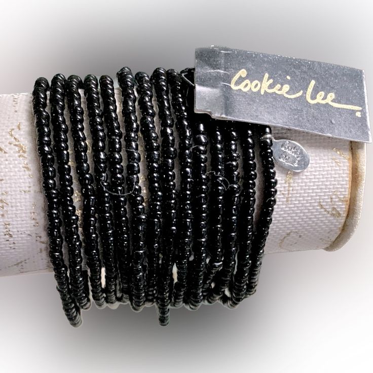 Black Seed Bead Bracelets By Cookie Lee * Set Of 14 * Nwt * Diameter: 2.5” * Stretch **Apply One Bracelet At A Time With A Closed Hand To Avoid Breakage *Silver Tone Cookie Lee Signature Tag Bundle & Save On Shipping Plus 10% Off 2+ Piecesand The More You Treat Yourself The More You Save Ask Me Any Questionsyour Satisfaction Is Important To Me Packaged With Care Just For You Fast Shipping Thank You For Visiting My Closet. Adjustable Black Stretch Bracelet With Silver Beads, Nickel-free Black Bracelets For Party, Nickel-free Black Bracelet For Party, Nickel-free Black Beaded Necklaces With Round Beads, Nickel Free Black Beaded Necklaces, Party Black Nickel-free Bracelets, Black Beaded Stretch Bracelet For Party, Black Bracelets With Spacer Beads, Black Nickel-free Bracelets With Round Beads