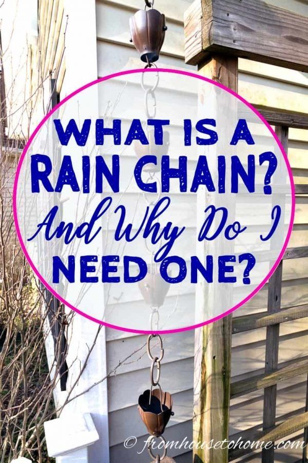 a sign that says what is a rain chain and why do i need one?