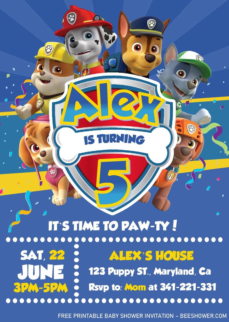 the paw patrol birthday party is coming up